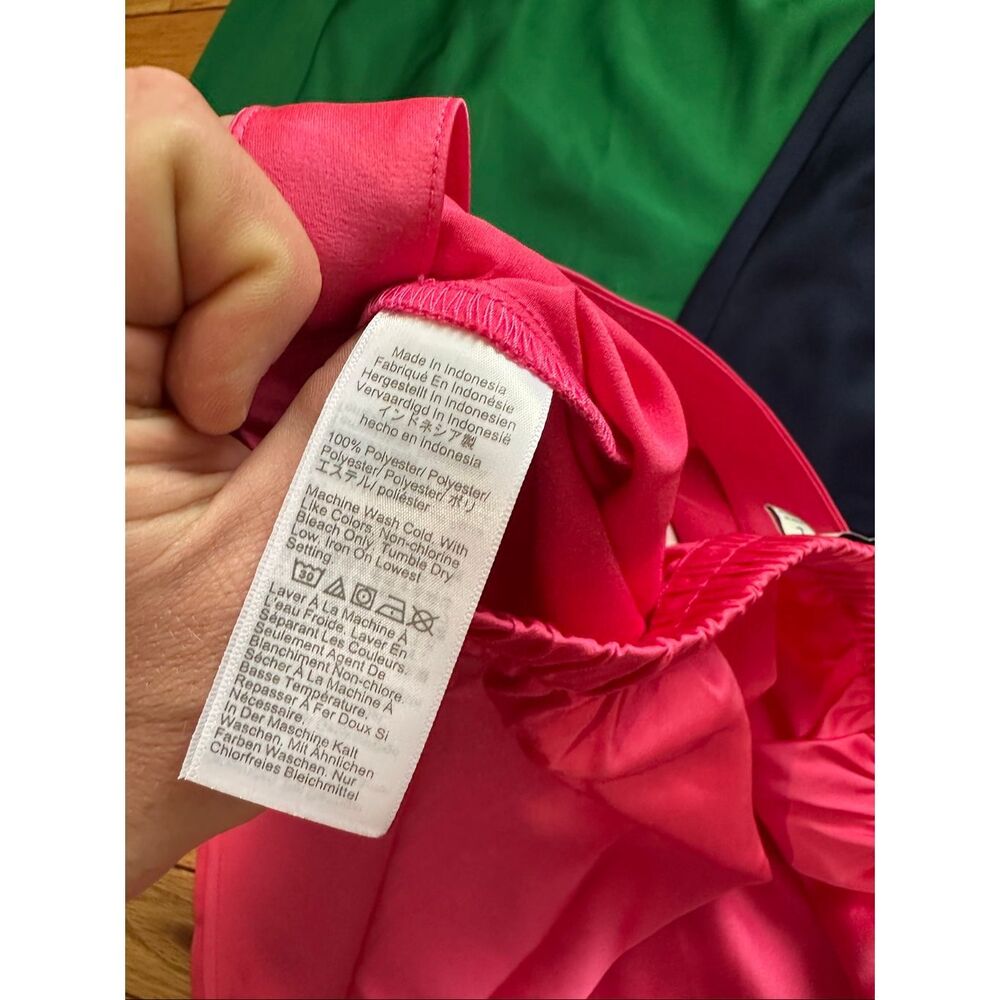 Bundle of 3 J. Crew Satin Skirts Large Pink, Navy, Green - Picture 6 of 6